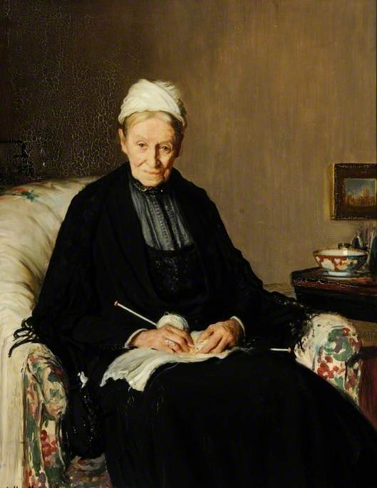 Order Oil Painting Replica Mrs Stephen Ellis Todd (1837–1936), 1932 by Frederick William Elwell (Inspired By) (1870-1958) | ArtsDot.com