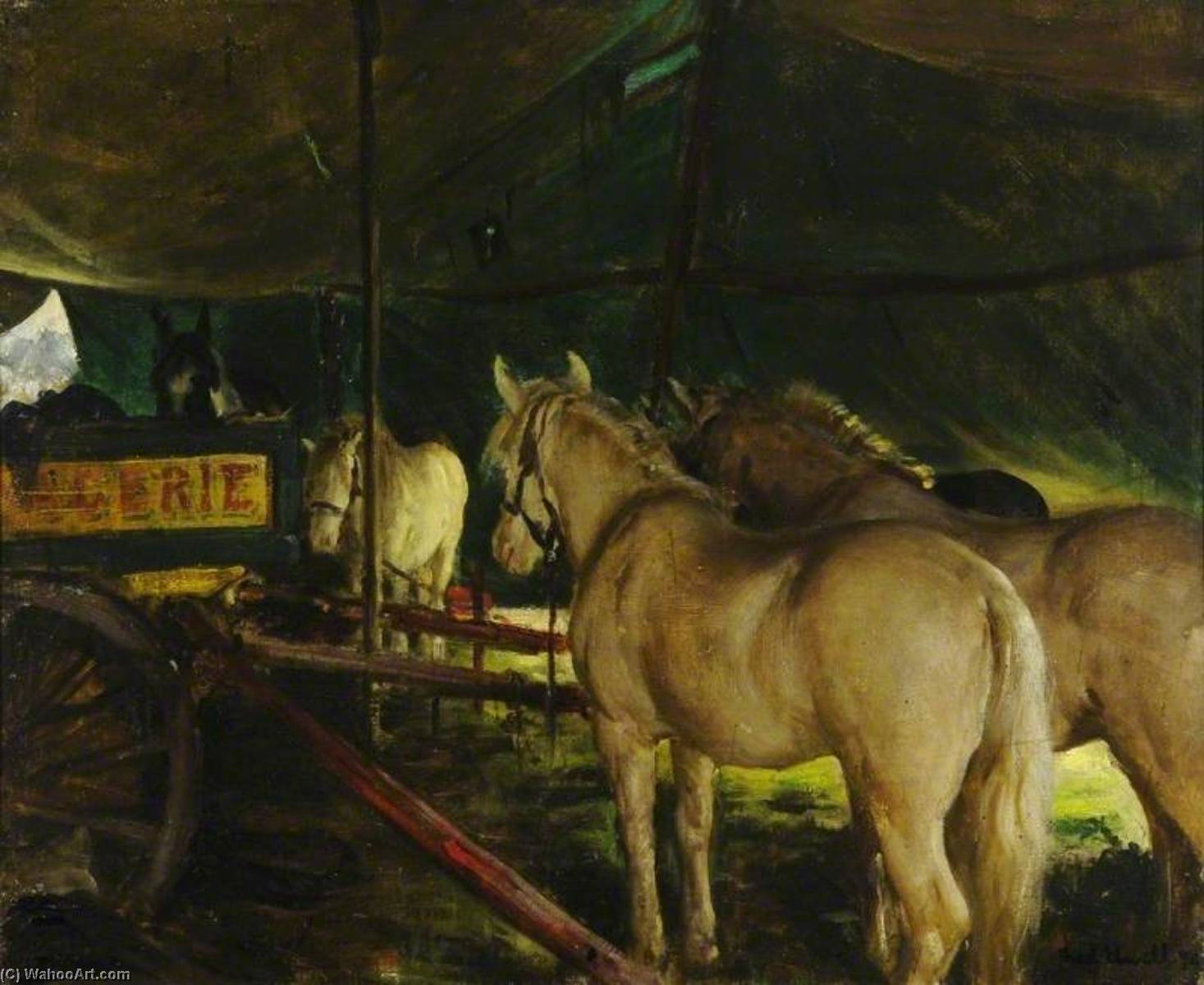 Order Artwork Replica Welsh Ponies, Sanger`s Circus, 1923 by Frederick William Elwell (Inspired By) (1870-1958) | ArtsDot.com