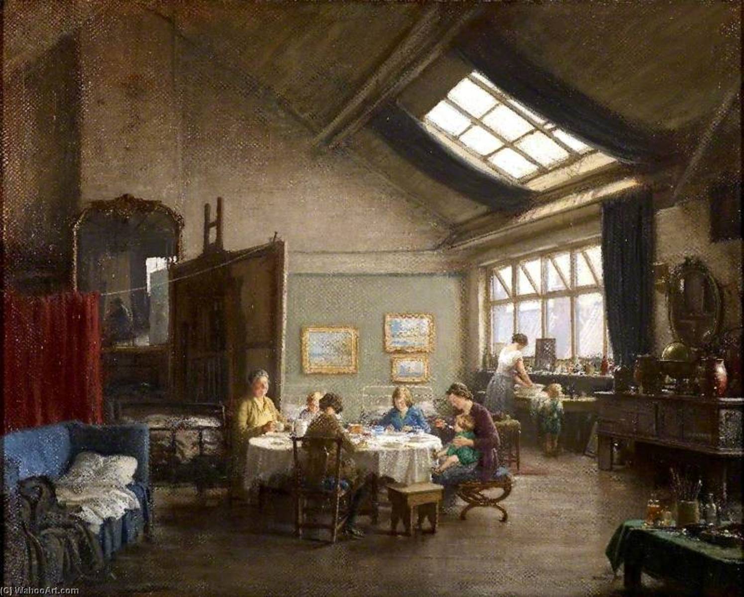 Buy Museum Art Reproductions Refugees in My Studio, 1940 by Frederick William Elwell (Inspired By) (1870-1958) | ArtsDot.com