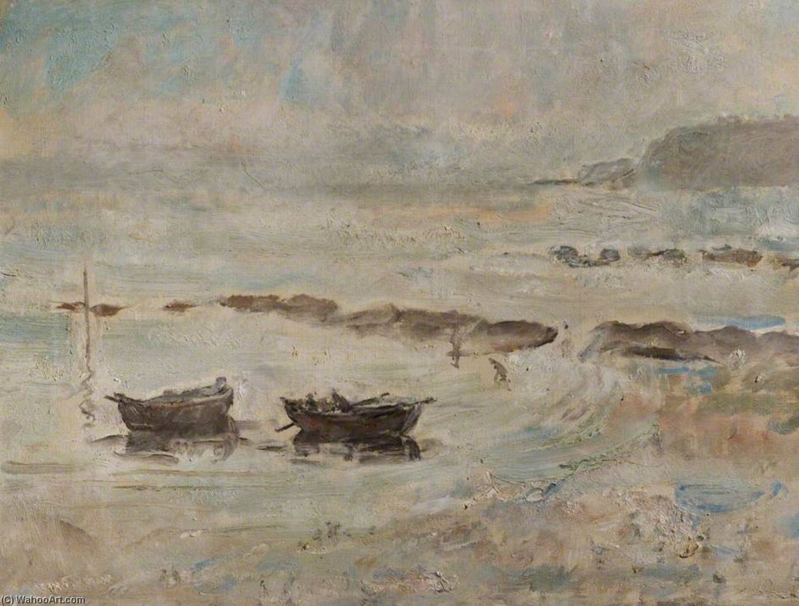 Buy Museum Art Reproductions Beached Dinghies on a Storm Tossed Shore, (Robin Hood`s Bay, North Yorkshire), 1938 by Ethel Walker (1861-1951) | ArtsDot.com
