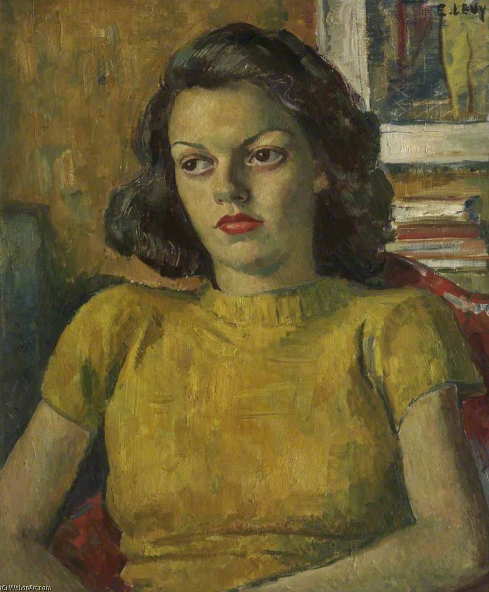 Order Art Reproductions Girl in a Yellow Jumper, 1945 by Emmanuel Levy (Inspired By) (1900-1986) | ArtsDot.com
