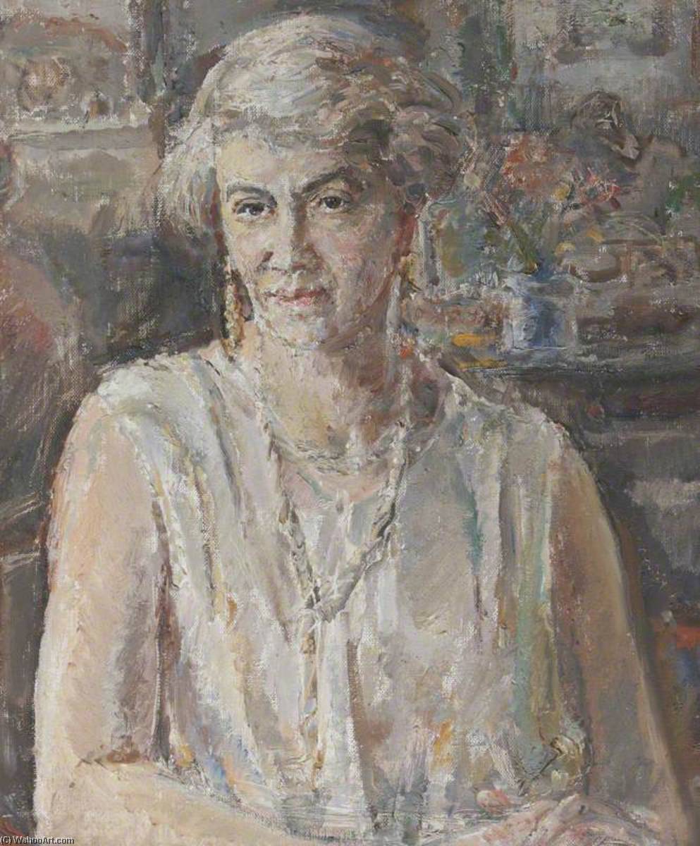 Order Oil Painting Replica Annie Theodosia Wilson (1867 1868–1950), Mrs Charles Francis Benthall, 1940 by Ethel Walker (1861-1951) | ArtsDot.com