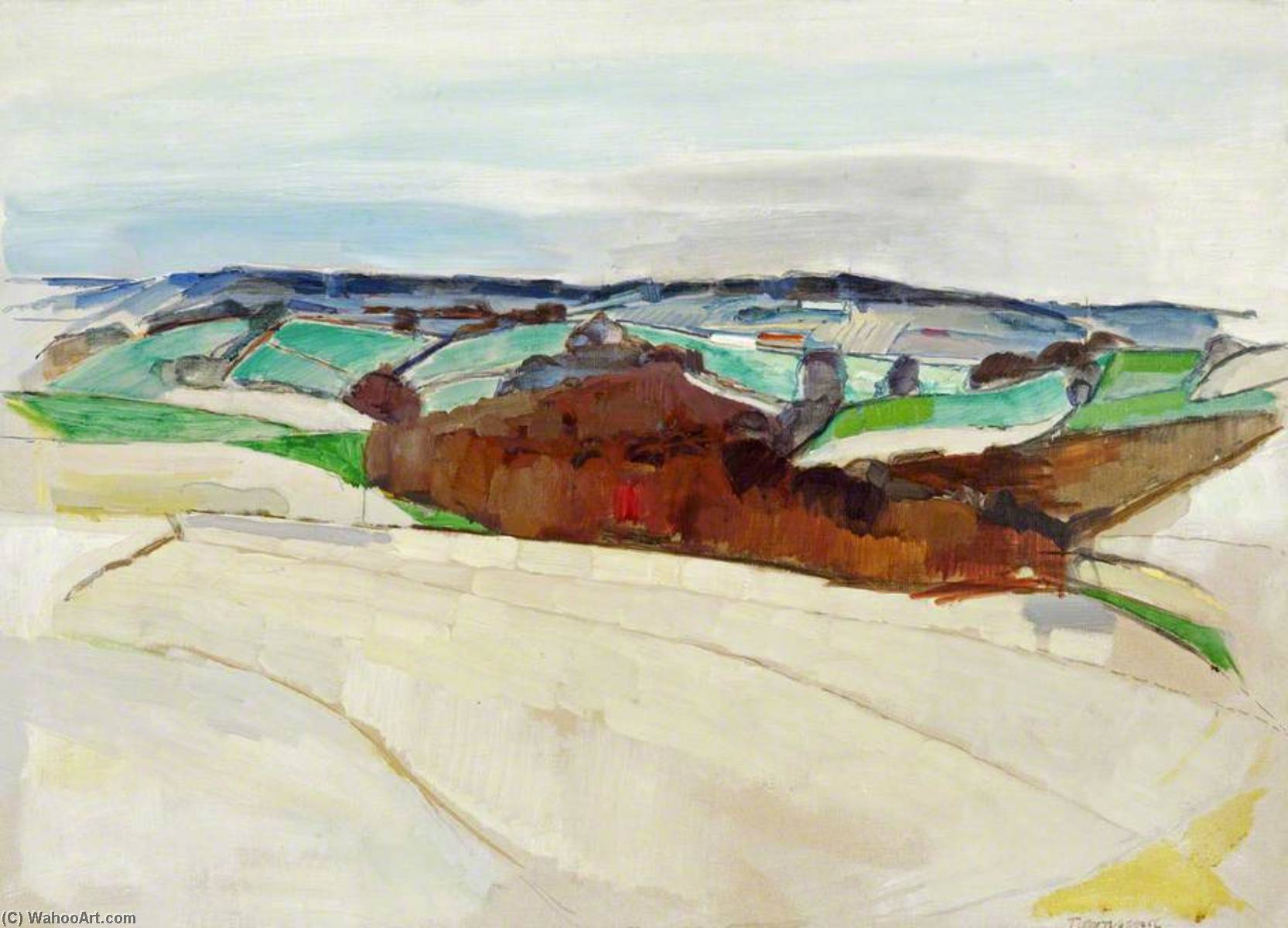 Order Art Reproductions A Slope of the Weald by William Townsend (Inspired By) (1909-1973) | ArtsDot.com