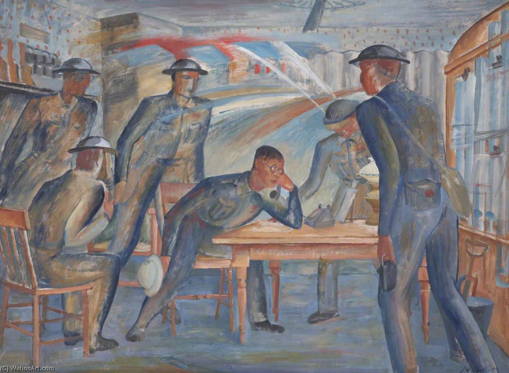 Order Oil Painting Replica Post Eleven Speaking, 1942 by Leighton Hall Woollatt (Inspired By) (1905-1974) | ArtsDot.com