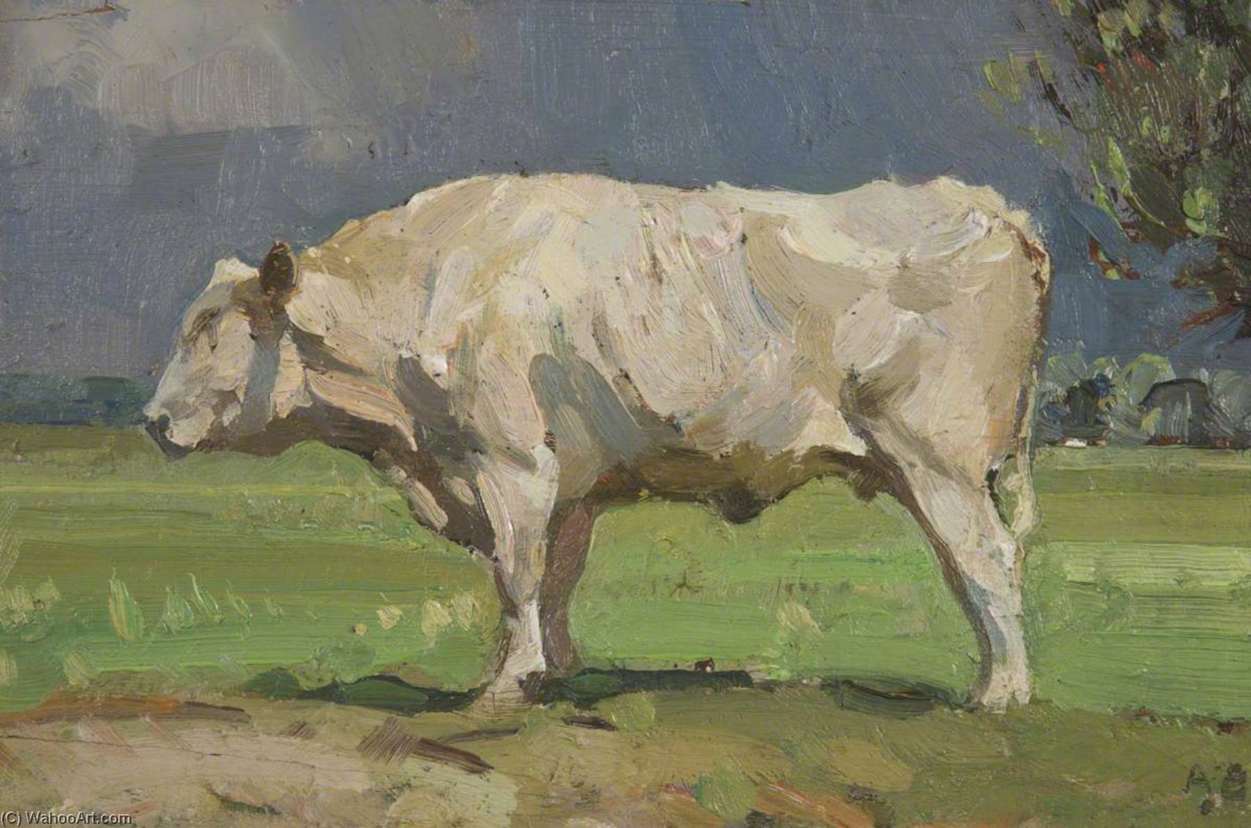 The White Bull by John Alfred Arnesby Brown John Alfred Arnesby Brown | ArtsDot.com