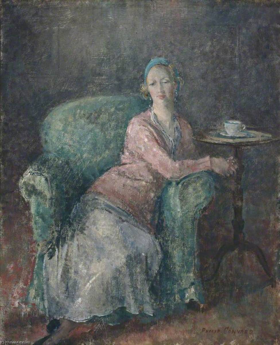 Order Oil Painting Replica Lady in Pink, 1930 by Philip Connard (Inspired By) (1875-1958) | ArtsDot.com