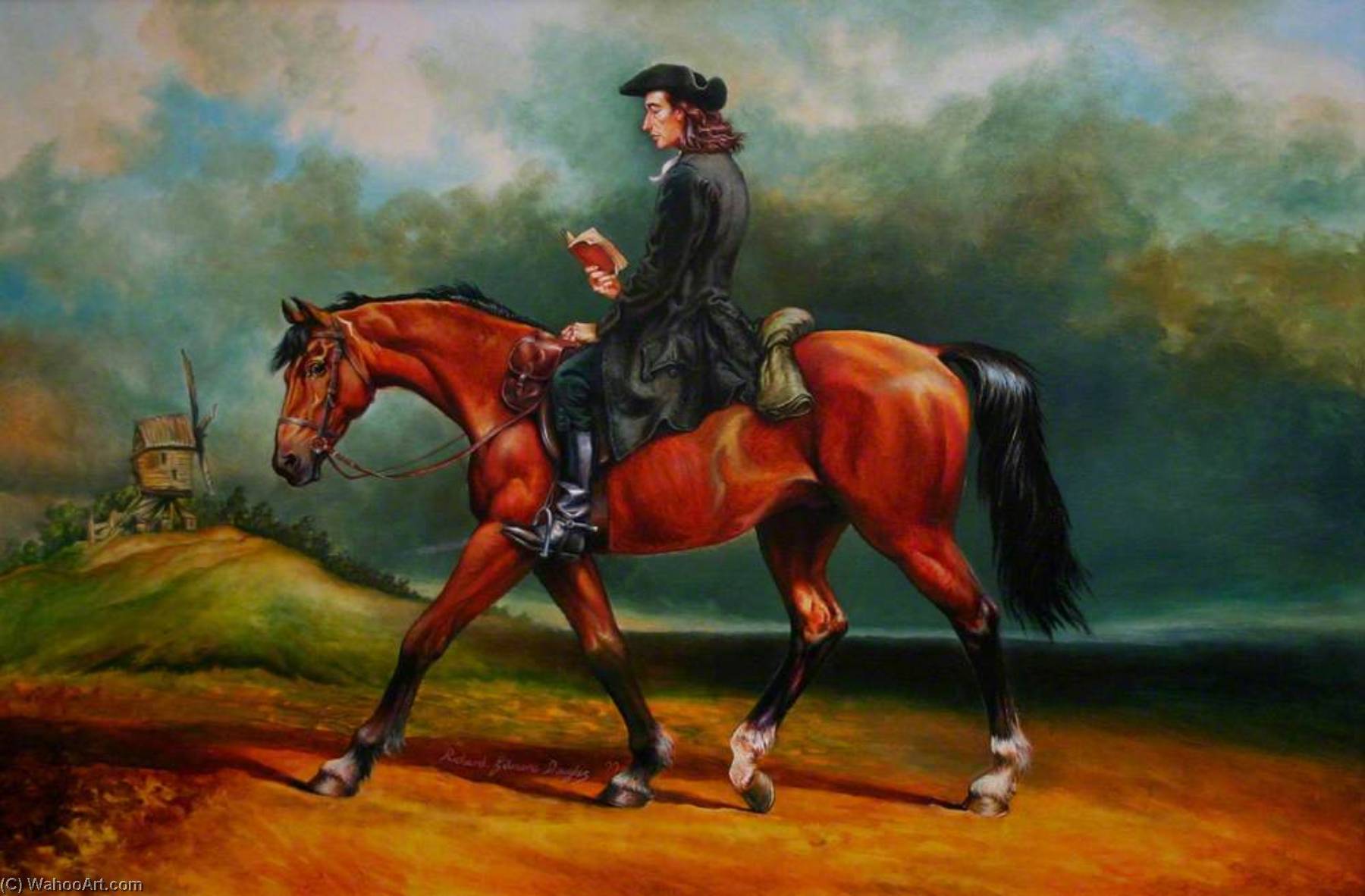 John Wesley (1703–1791), Riding a Horse Whilst Reading a Book, 1999 by Richard Gilmore Douglas Richard Gilmore Douglas | ArtsDot.com