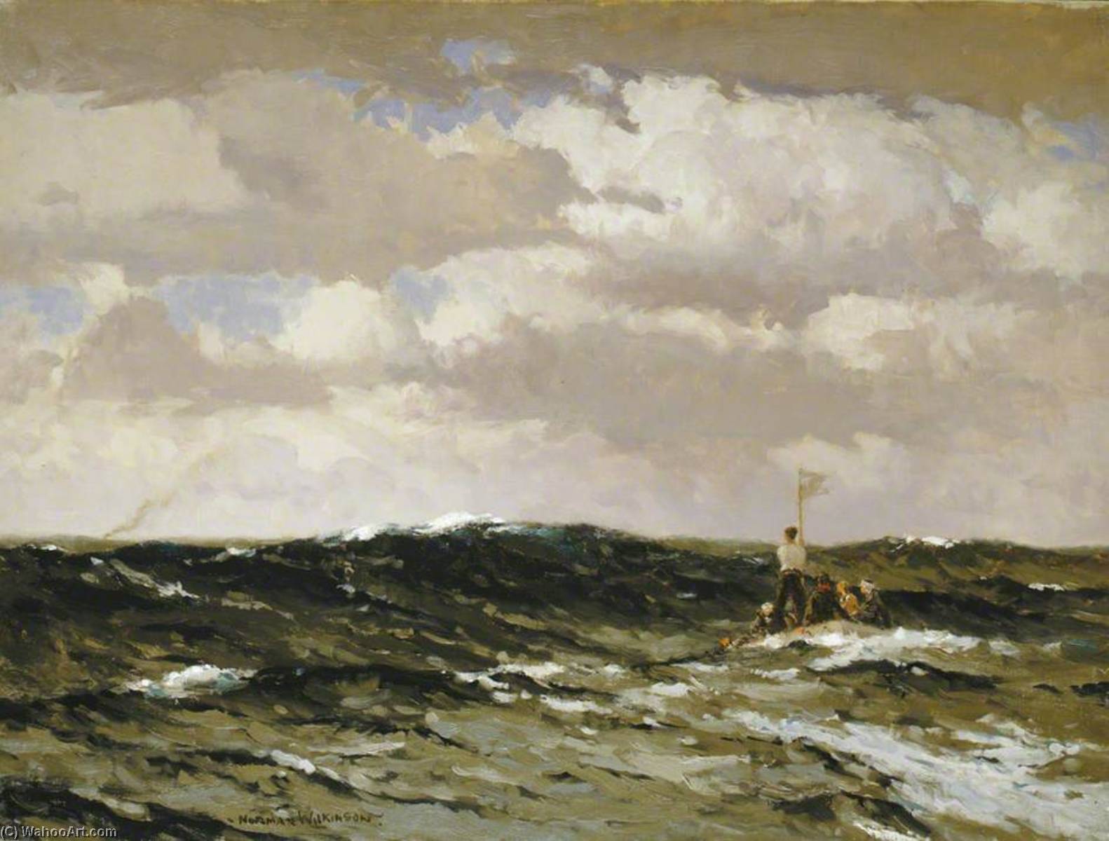 Buy Museum Art Reproductions The Raft by Norman Wilkinson (Inspired By) (1878-1971) | ArtsDot.com