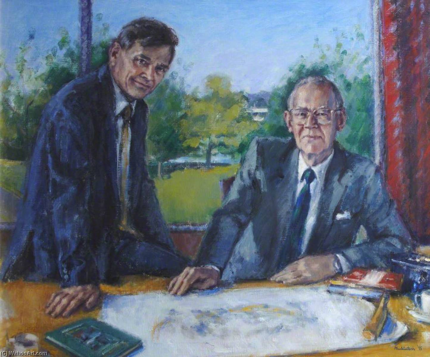 Angus Mitchell and Bob Bomont, 1995 by Anne H Mackintosh Anne H Mackintosh | ArtsDot.com