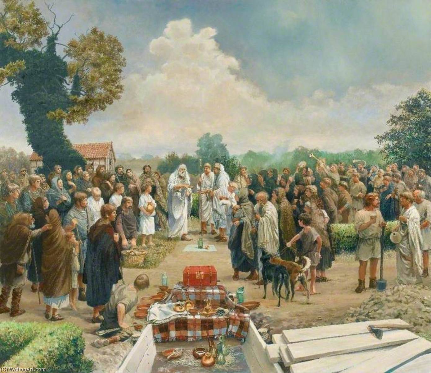 Romano British Burial Ceremony at Turnershall Farm, 2004 by Peter Froste Peter Froste | ArtsDot.com