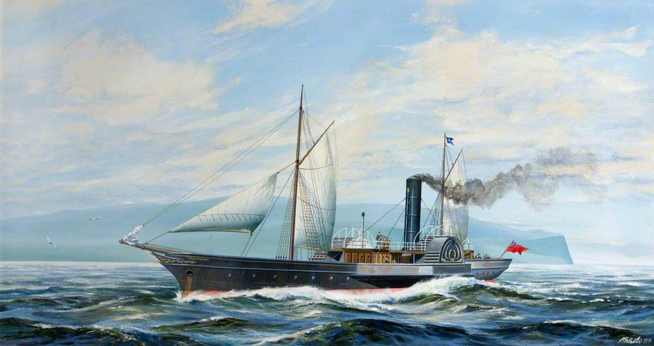 Steam Yacht `Dolphin` by Norman Whitla Norman Whitla | ArtsDot.com