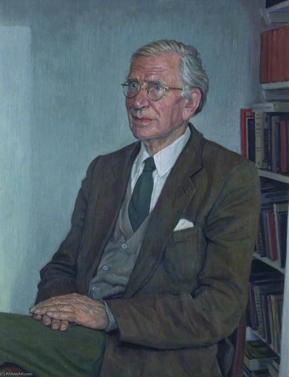 Sir Neville Mott, Professor, Physics (1933–1954), Nobel Prize (1977) by Jerry Hicks (1927-2011) Jerry Hicks | ArtsDot.com