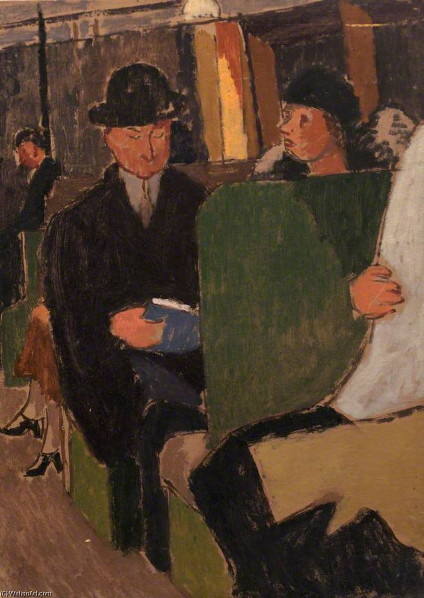 Order Oil Painting Replica People Seated, 1935 by Edward Morland Lewis (1903-1943) | ArtsDot.com