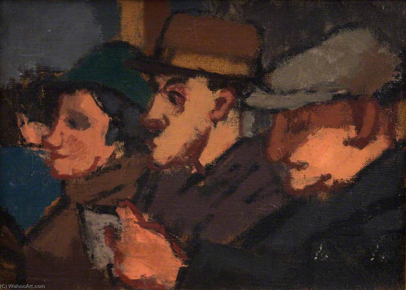 Order Oil Painting Replica Three Profiles, 1932 by Edward Morland Lewis (1903-1943) | ArtsDot.com