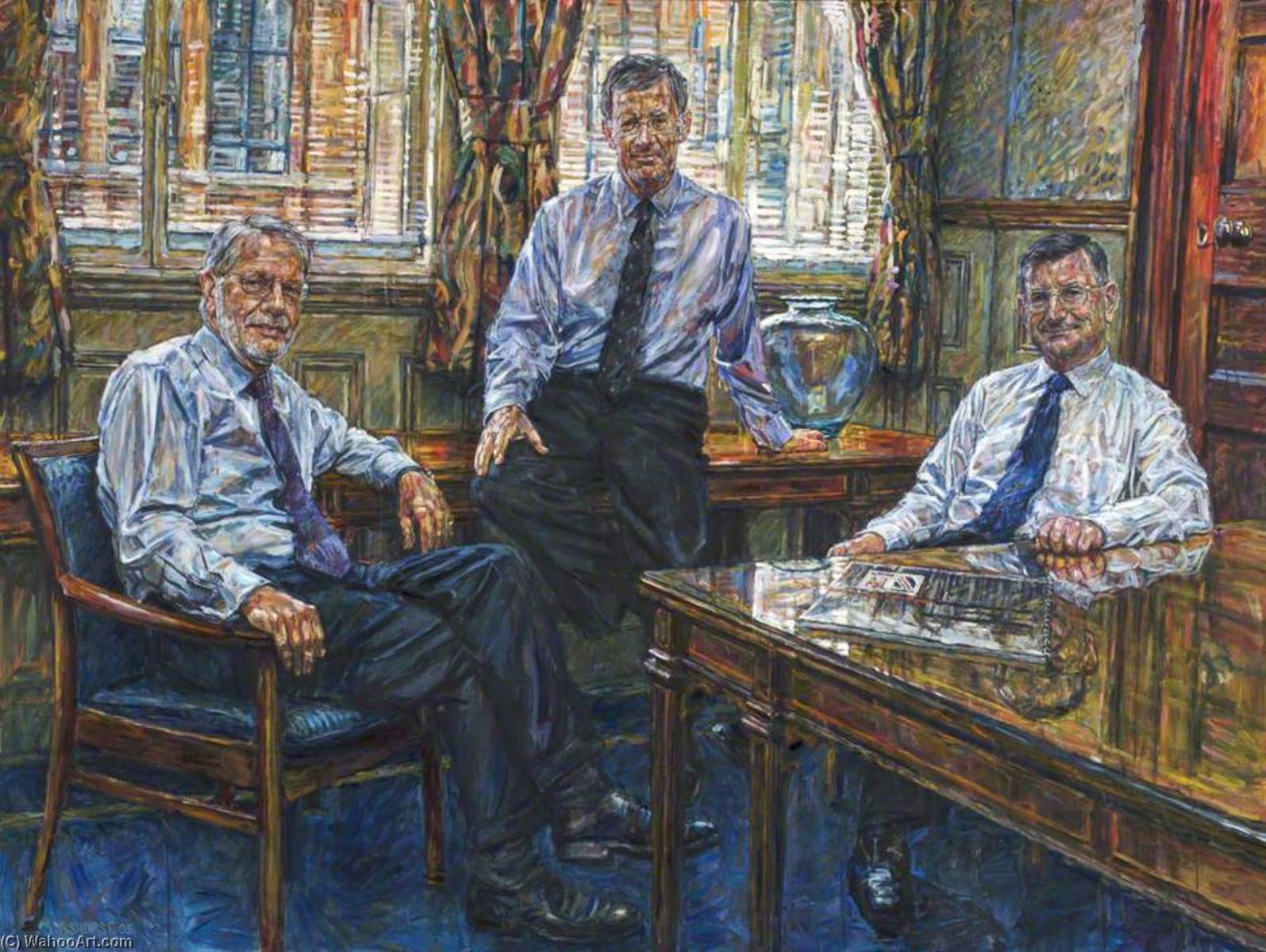 Professor John Gartside, Professor Alan Gilbert and Professor Sir Martin Harris, 2005 by Stephen Ashurst Stephen Ashurst | ArtsDot.com