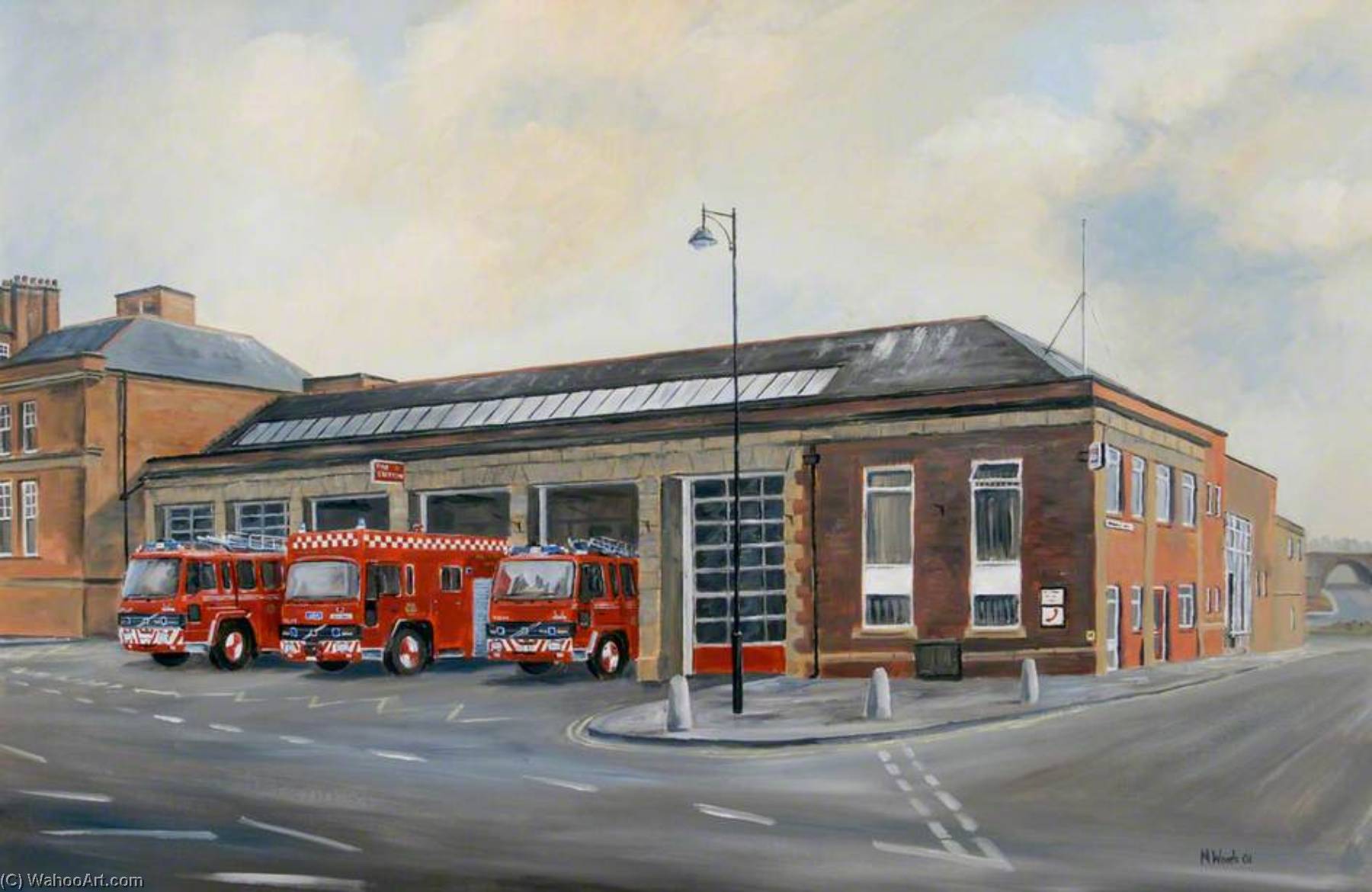 Old South Shields Community Fire Station, Keppel Street, South Shields, Tyne and Wear, 2001 by Martin Woods Martin Woods | ArtsDot.com