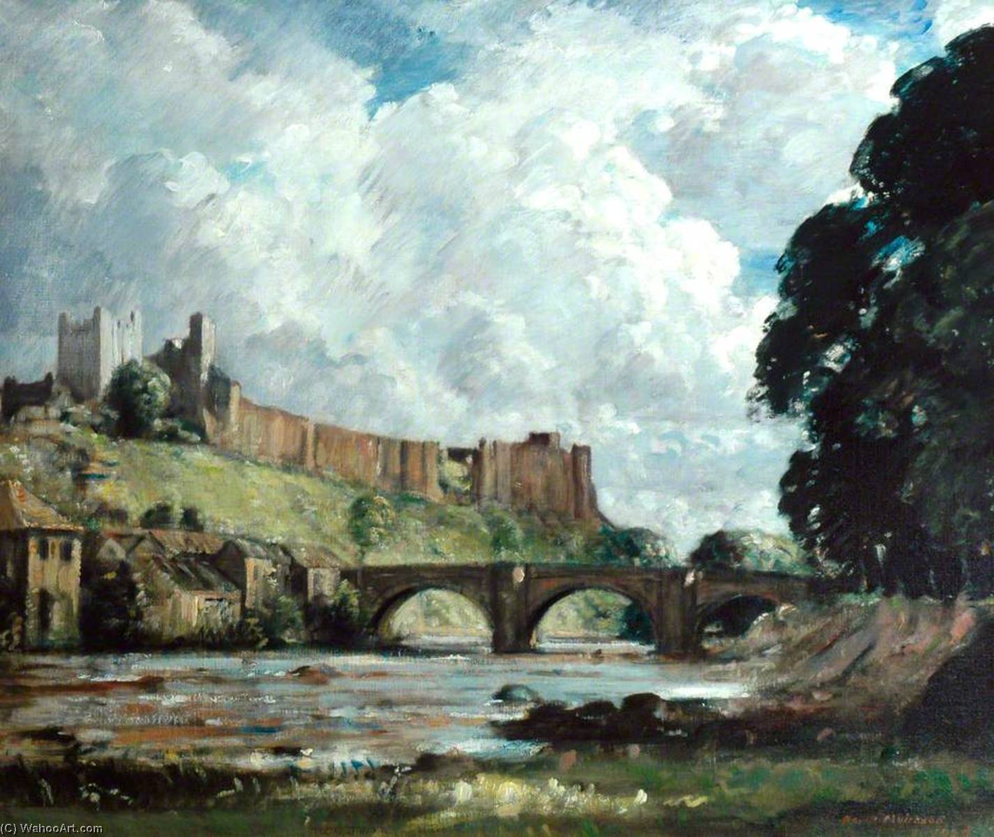 Buy Museum Art Reproductions Richmond Castle, Yorkshire, 1927 by David Muirhead (1867-1930) | ArtsDot.com