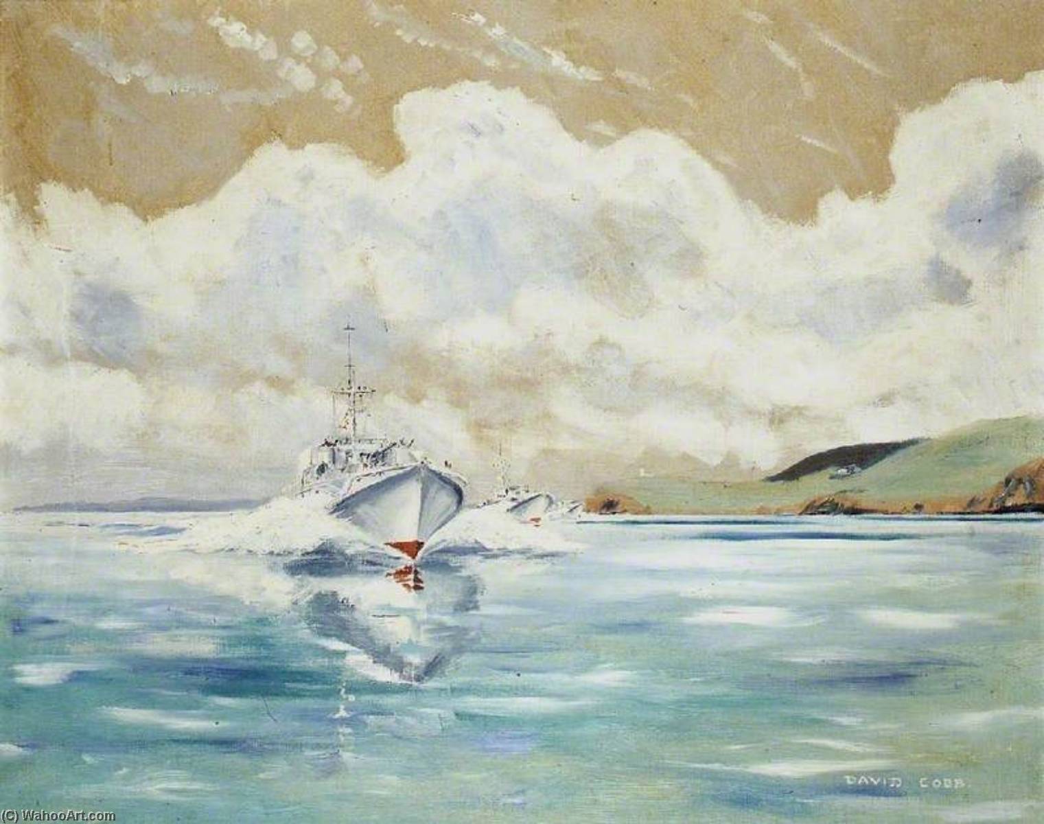 Motor Torpedo Boats by Charles David Cobb (1921-2014) Charles David Cobb | ArtsDot.com