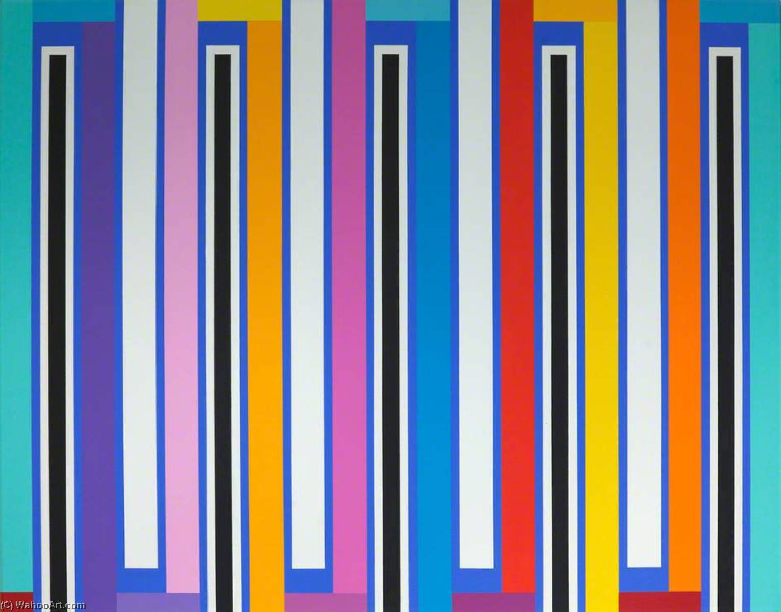 White Stripes (diptych, panel 1 of 2), 2009 by Mick Maslen Mick Maslen | ArtsDot.com