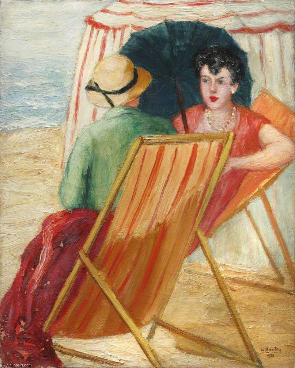 Compra Riproduzioni D'arte Del Museo Due signore in sedie a sdraio, 1928 di Georges Van Houten (Ispirato da) (1888-1964) | ArtsDot.com