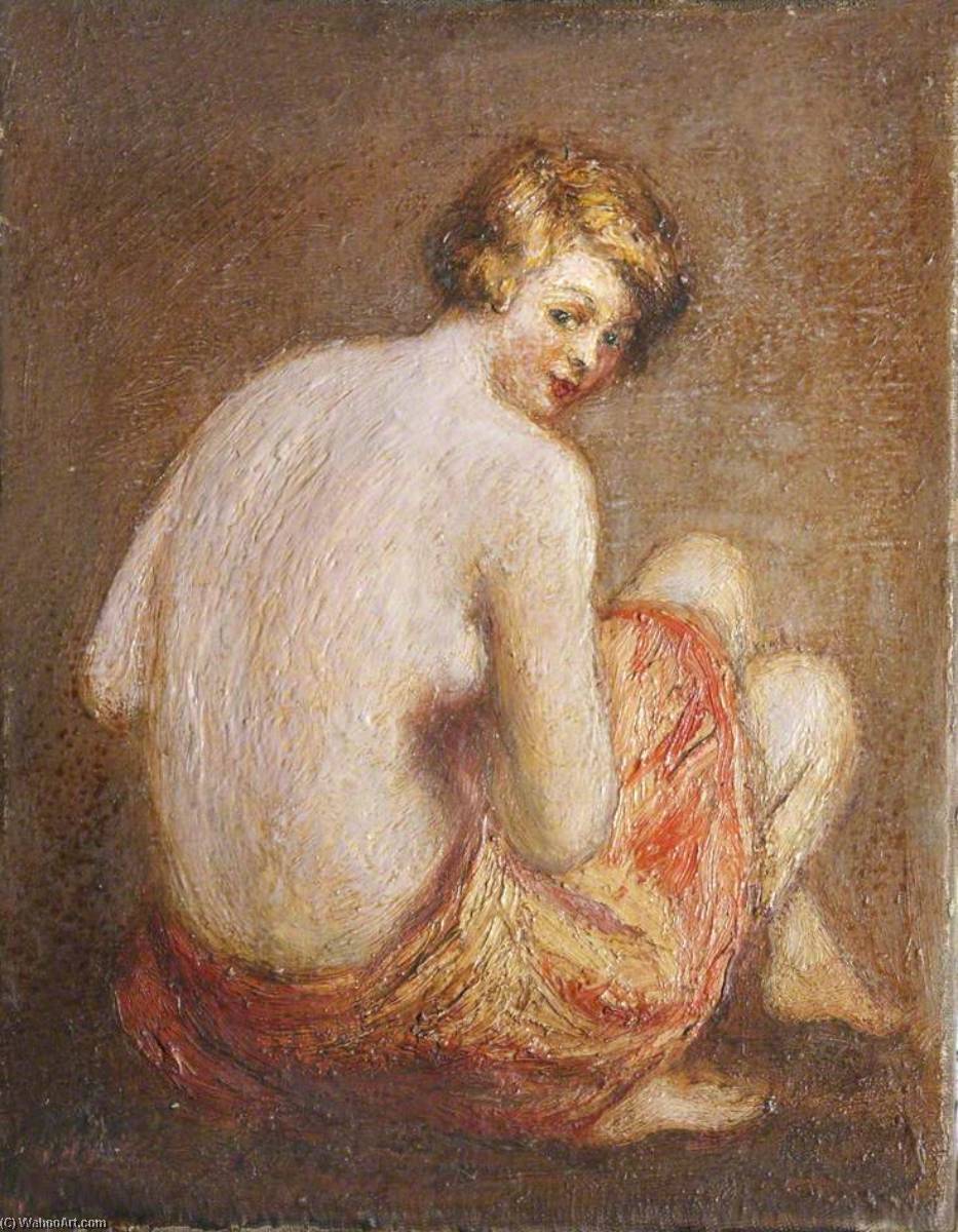 Compra Riproduzioni D'arte Del Museo Nudo con un asciugamano arancione, 1927 di Georges Van Houten (Ispirato da) (1888-1964) | ArtsDot.com
