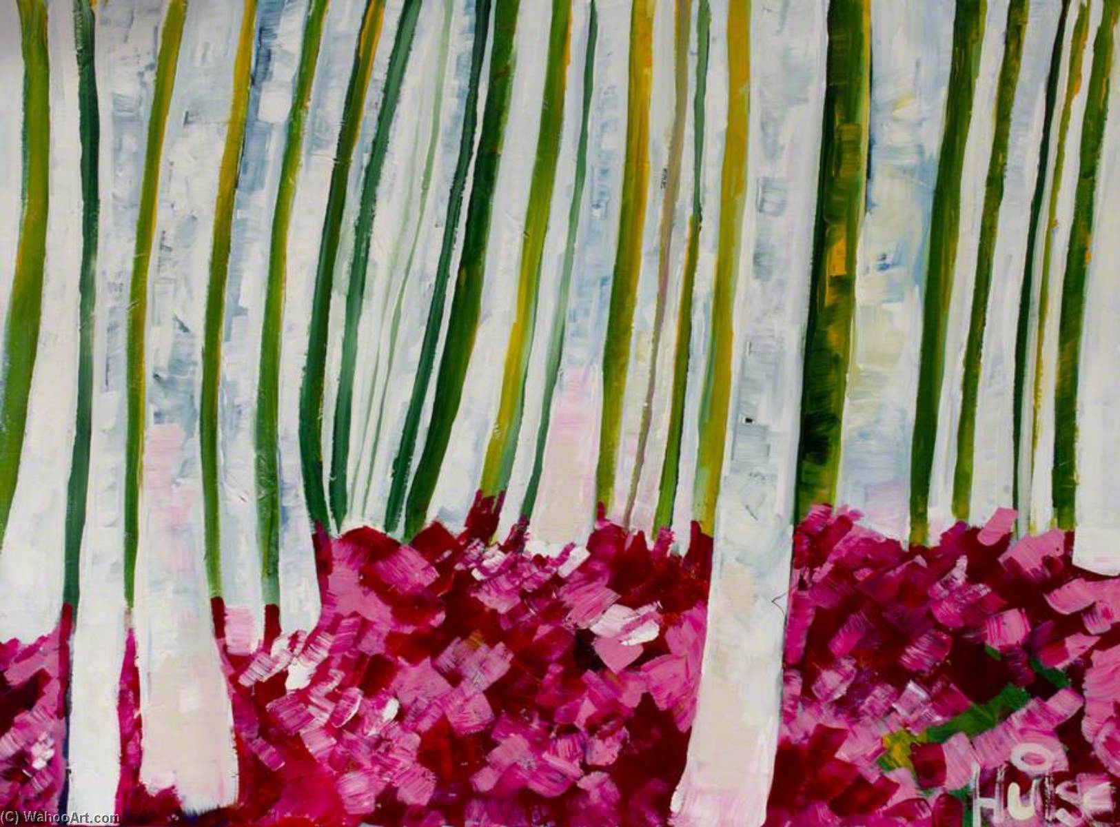 Pink Roses (triptych, left wing), 2010 by Caroline Hulse Caroline Hulse | ArtsDot.com