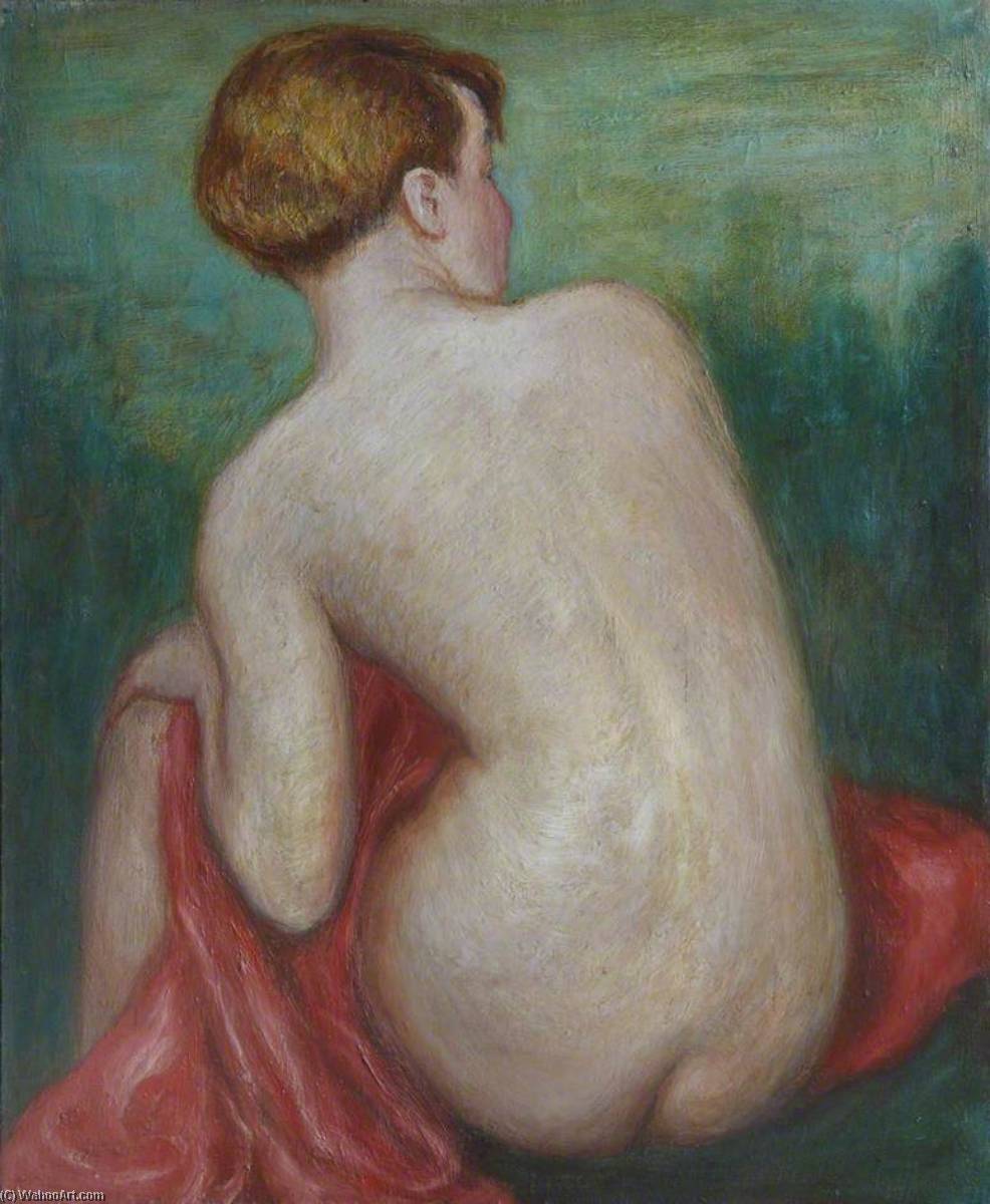 Order Artwork Replica Nude with a Red Drape, 1927 by Georges Van Houten (Inspired By) (1888-1964) | ArtsDot.com