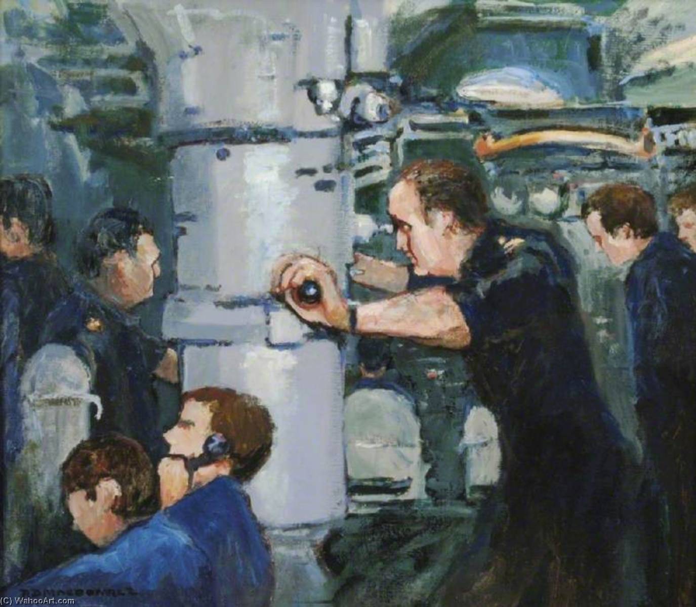 Control Room of HMS `Renown` by Roderick Macdonald (1948-2014) Roderick Macdonald | ArtsDot.com