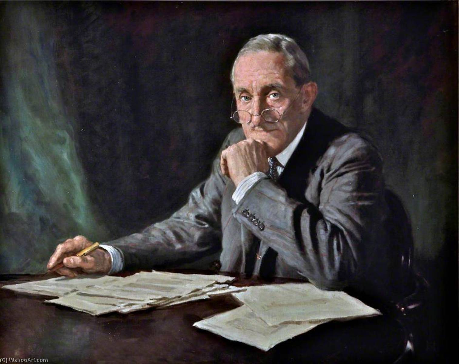 顺序 藝術再現 Percy Bates爵士(1946年1879年至17年) 通过 Gerald Festus Kelly (灵感来自) (1879-1972, United Kingdom) | ArtsDot.com