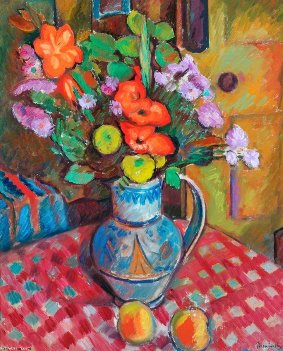 Order Oil Painting Replica Flowers in a Pot by Bernard Meninsky (1891-1950) | ArtsDot.com