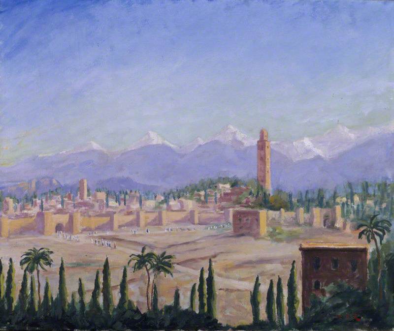 Buy Museum Art Reproductions A View of Marrakech and the Atlas Mountains (III), 1935 by Winston Spencer Churchill (Inspired By) (1874-1965) | ArtsDot.com
