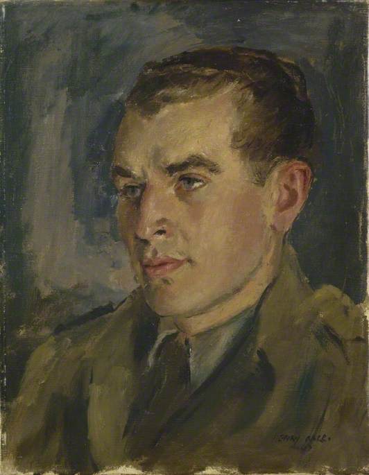 Order Oil Painting Replica Charles C. Collingwood, War Correspondent, Columbia Broadcasting System of America, 1943 by Henry Marvell Carr (Inspired By) (1894-1970) | ArtsDot.com