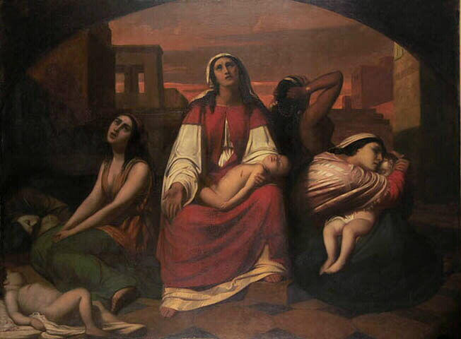 Pedir Reproducciones De Pinturas Rachel Les femmes de Juda pleurant leurs enfants massacrés (ancien titre) de Cazes Romain (1808-1881) | ArtsDot.com