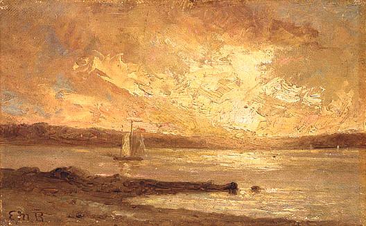 Buy Museum Art Reproductions Boat on Sea, (painting) by Edward Mitchell Bannister (1828-1901, Canada) | ArtsDot.com