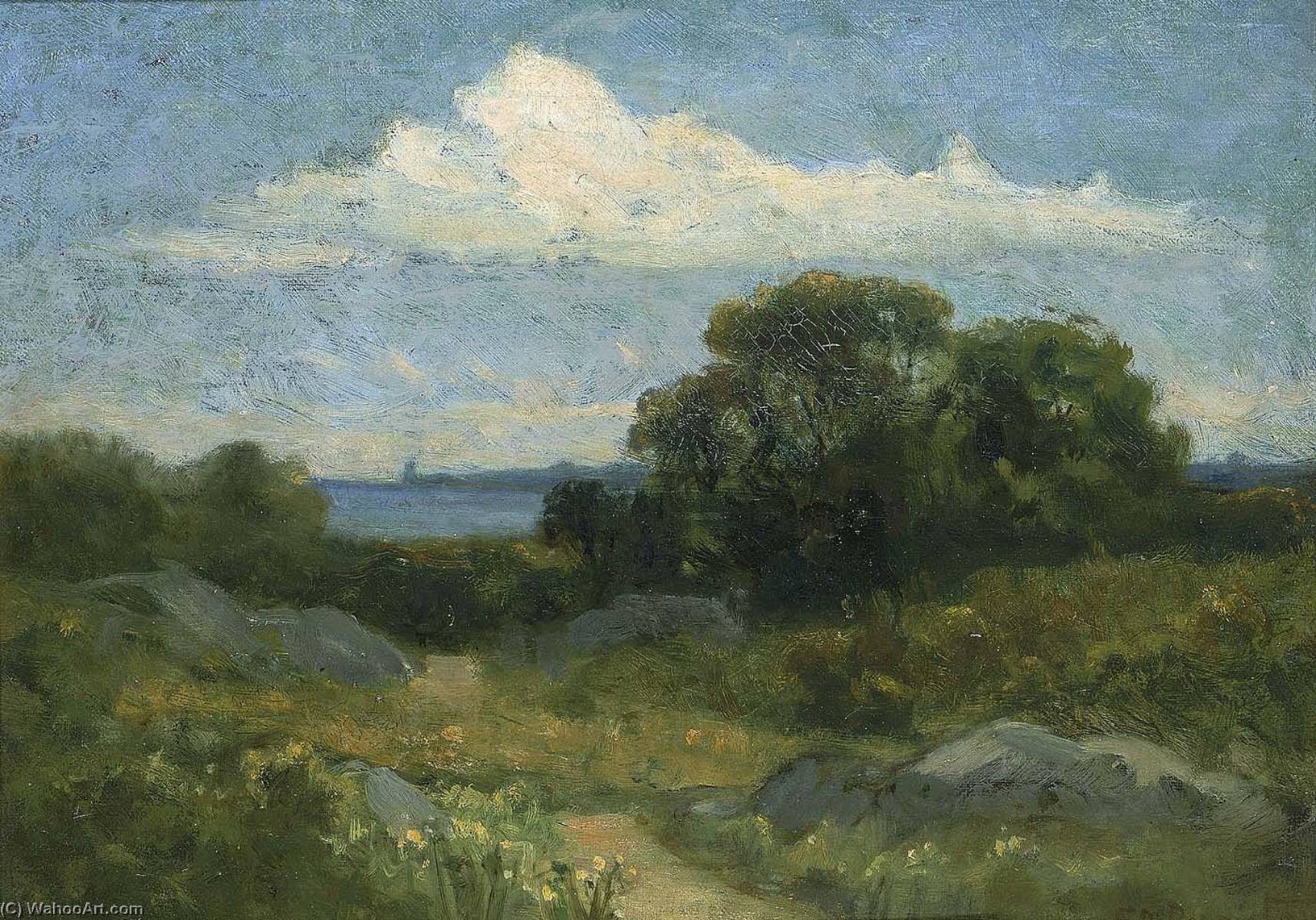 Order Oil Painting Replica Landscape (trees and rocks by lake) by Edward Mitchell Bannister (1828-1901, Canada) | ArtsDot.com