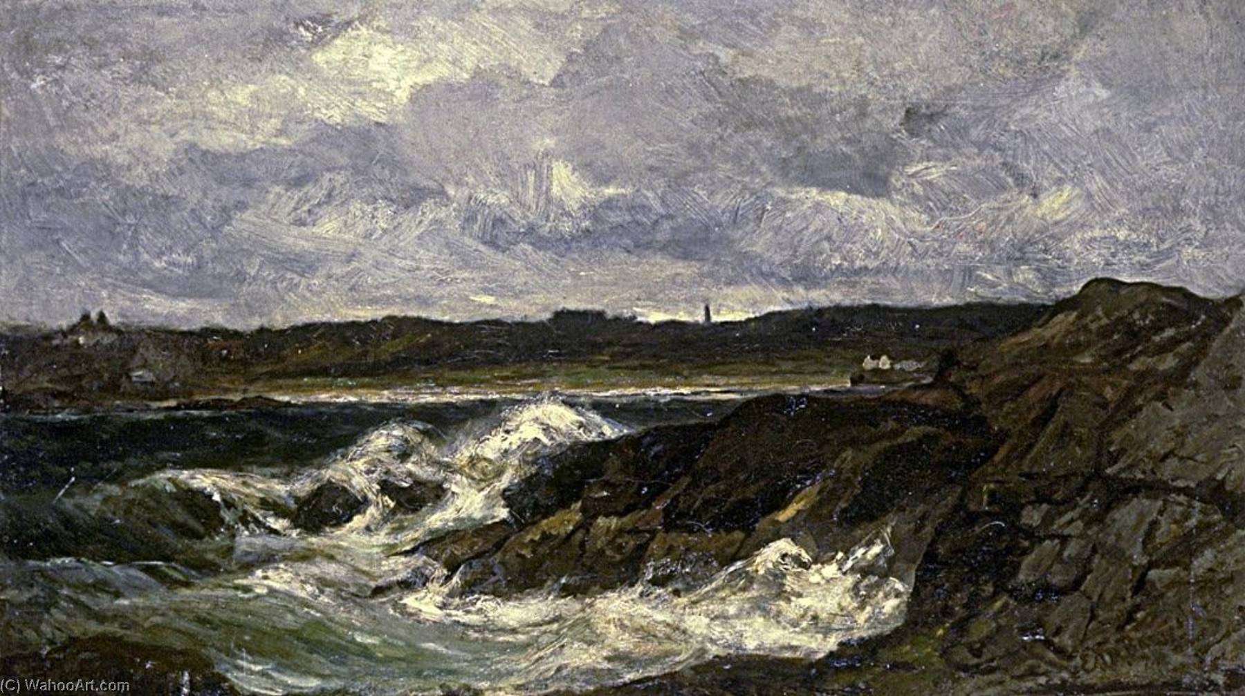 Order Paintings Reproductions Newport, 1882 by Edward Mitchell Bannister (1828-1901, Canada) | ArtsDot.com