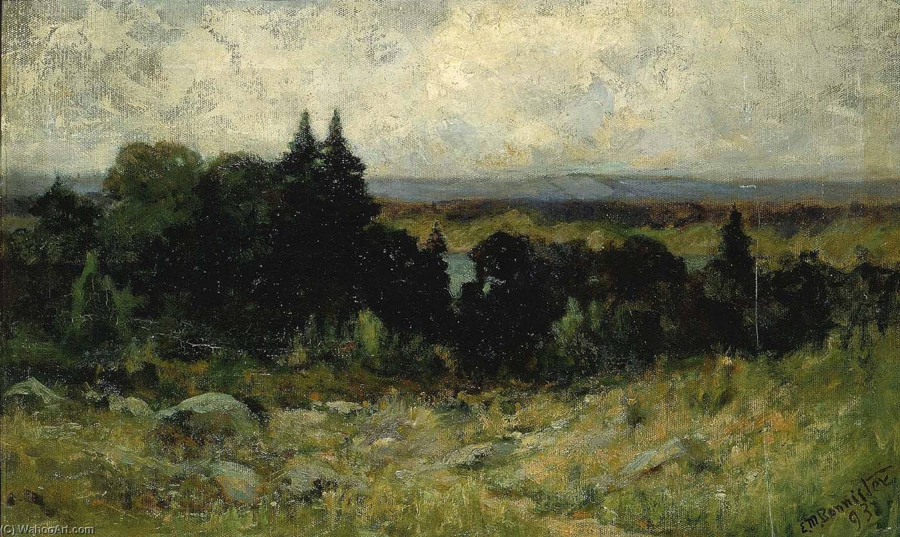 Order Art Reproductions Untitled (landscape, fields with rocks and trees), 1893 by Edward Mitchell Bannister (1828-1901, Canada) | ArtsDot.com