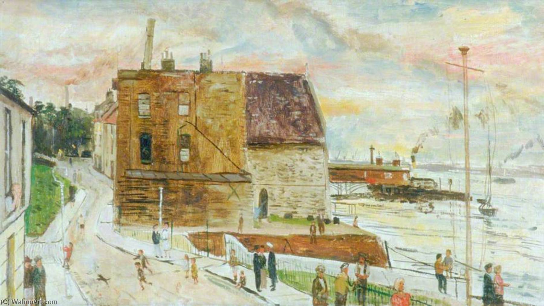 Buy Museum Art Reproductions Summer Evening, Gravesend by Carel Victor Morlais Weight (Inspired By) (1908-1997, United Kingdom) | ArtsDot.com
