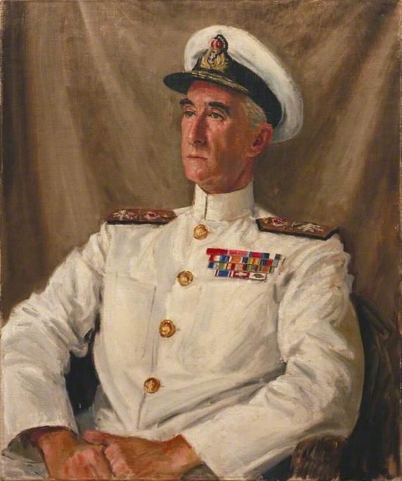Buy Museum Art Reproductions Rear Admiral C. E. Douglas Pennant, CB, CBE, DSO, DSC, 1945 by Bernard Hailstone (Inspired By) (1910-1987) | ArtsDot.com