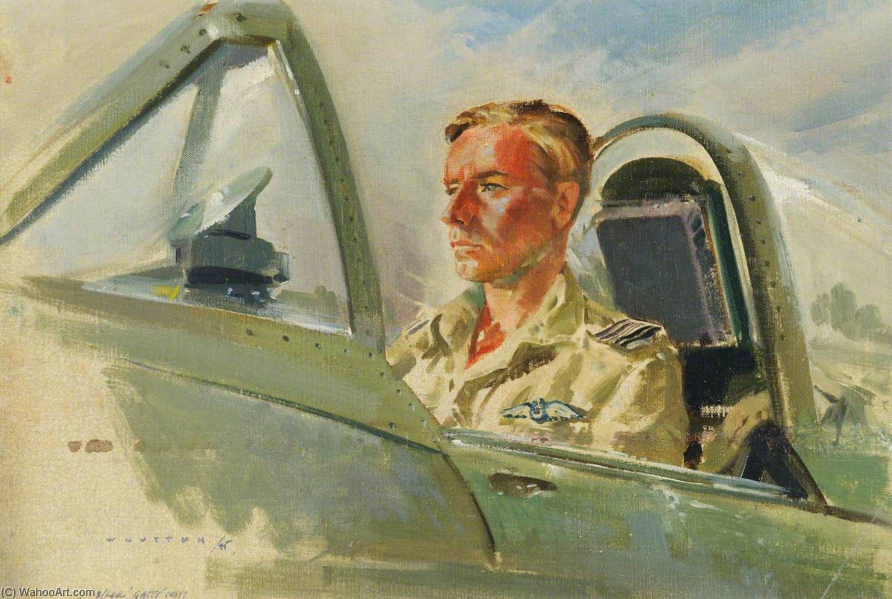 Order Artwork Replica Squadron Leader `Gatty` May, 1945 by Frank Wootton (Inspired By) (1911-1998) | ArtsDot.com