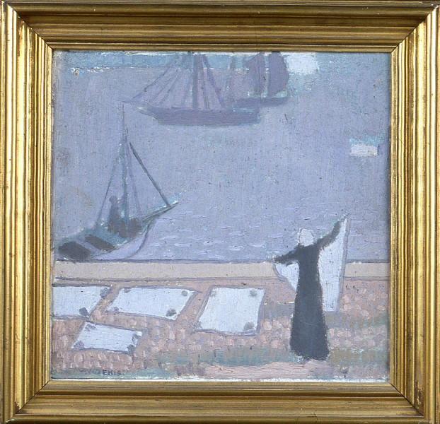 顺序 油畫 Petite blanchisseuse, Port de Perros Guirec 通过 Denis Maurice (1870-1943, France) | ArtsDot.com