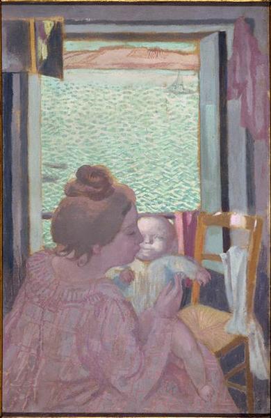 Order Paintings Reproductions Mère et enfant Maternité à la fenêtre (autre titre) by Denis Maurice (1870-1943, France) | ArtsDot.com