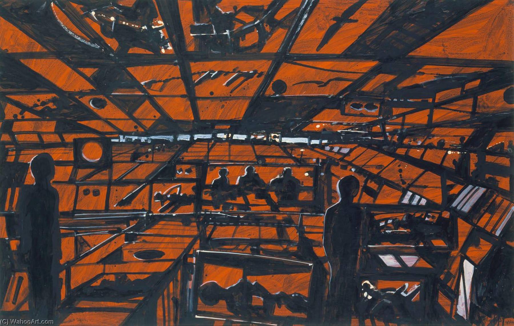 Under Red Glass, 1974 by John Hultberg (1922-2005, United States) John Hultberg | ArtsDot.com