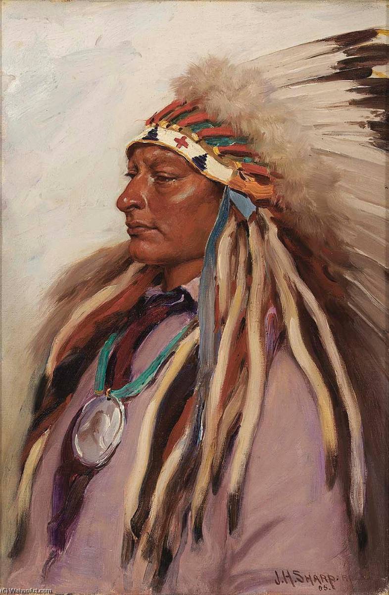 Buy Museum Art Reproductions Chief Spotted Elk, 1905 by Joseph Henry Sharp (Inspired By) (1859-1953, United States) | ArtsDot.com