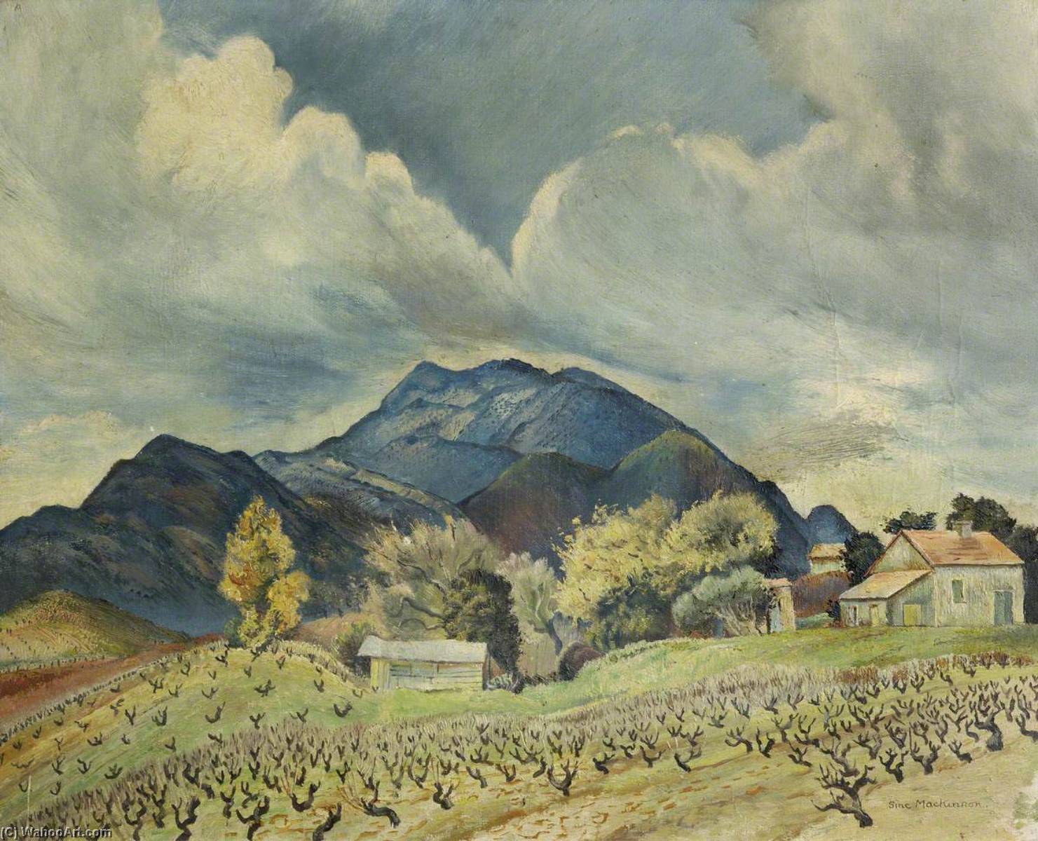 Ordinare Riproduzioni Di Quadri Vent d`Est in autunno in Provenza di Sine Mackinnon (Ispirato da) (1901-1996) | ArtsDot.com