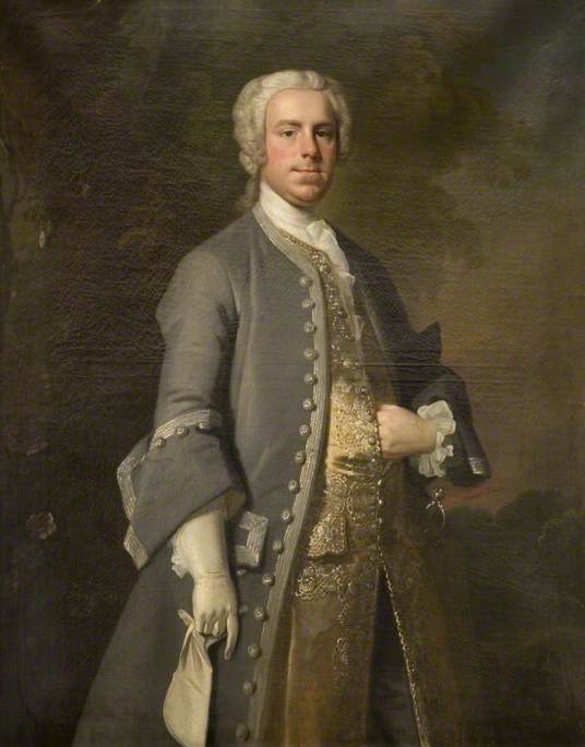 Buy Museum Art Reproductions John Harvey Thursby (1709–1764), of Abington Abbey, 1737 by Charles Philips (1703-1747) | ArtsDot.com