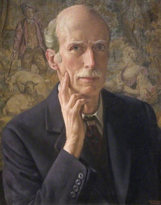Order Paintings Reproductions Self Portrait by Bernard Munns (1869-1942) | ArtsDot.com