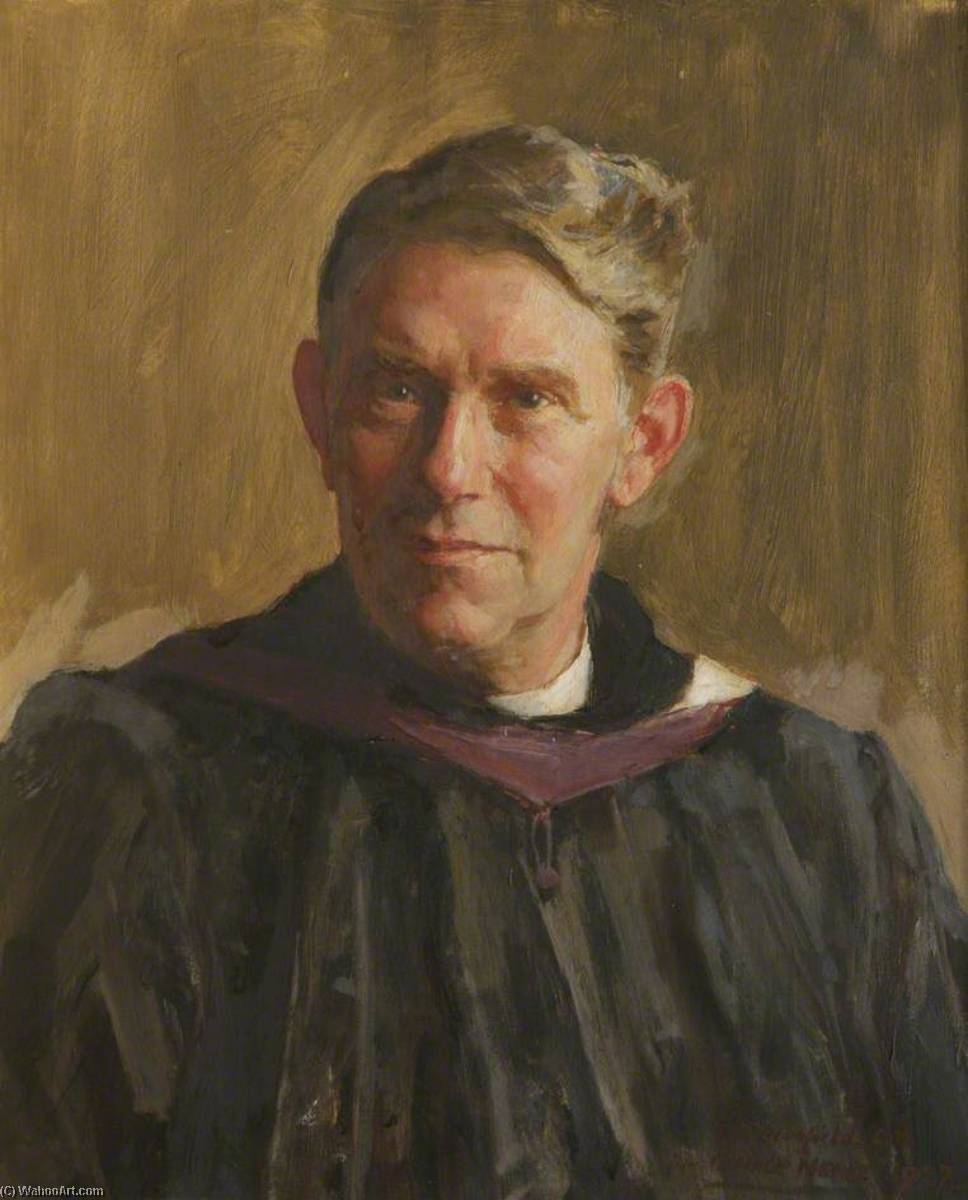 Order Paintings Reproductions Dr W. E. Blomfield (1862–1934), Alumnus of Regent`s Park College and Principal of Rawdon Baptist College, 1927 by George Hall Neale (1863-1940) | ArtsDot.com