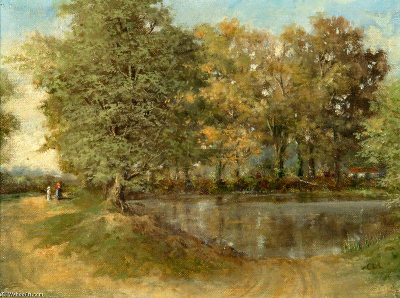 Buy Museum Art Reproductions Hamsey Green Pond, 1900 by Charles Langton Lockton (1856-1932) | ArtsDot.com