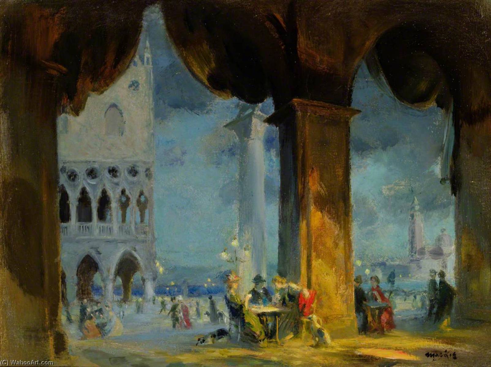 Order Artwork Replica In the Piazetta, Venice by Charles Hodge Mackie (1862-1920) | ArtsDot.com